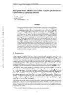 Emergent World Models and Latent Variable Estimation in Chess-Playing Language Models