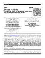 CANCER PATIENTS; COMPARATIVE STUDY BETWEEN TOTAL SERUM SIALIC ACID AND CARCINOEMBRYONIC ANTIGEN.