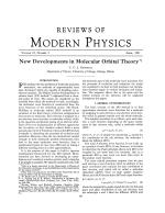 New Developments in Molecular Orbital Theory