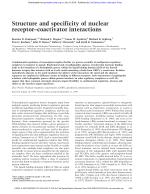 Structure and specificity of nuclear receptor–coactivator interactions