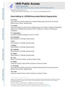 Gene Editing for CEP290-Associated Retinal Degeneration