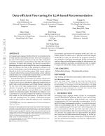 Data-efficient Fine-tuning for LLM-based Recommendation