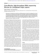 Cost-effective, high-throughput DNA sequencing libraries for multiplexed target capture