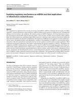 Exploring regulatory mechanisms on miRNAs and their implications in inflammation-related diseases