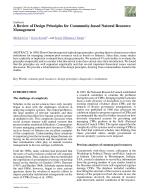 A Review of Design Principles for Community-based Natural Resource Management