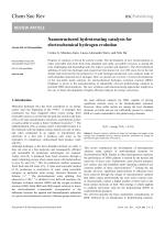 Nanostructured hydrotreating catalysts for electrochemical hydrogen evolution