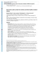 Early skin-to-skin contact for mothers and their healthy newborn infants