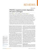 PROTAC targeted protein degraders: the past is prologue