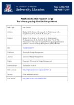 Mechanisms that result in large herbivore grazing distribution patterns