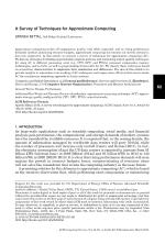 A Survey of Techniques for Approximate Computing