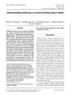 Understanding tailoring in communicating about health