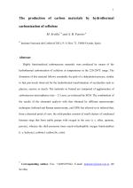 The production of carbon materials by hydrothermal carbonization of cellulose