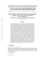 WE-MATH: Does Your Large Multimodal Model Achieve Human-like Mathematical Reasoning?