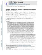 Heritable Targeted Gene Disruption in Zebrafish Using Designed Zinc Finger Nucleases