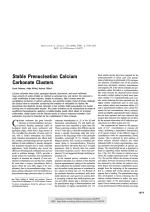 Stable Prenucleation Calcium Carbonate Clusters