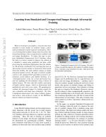 Learning from Simulated and Unsupervised Images through Adversarial Training
