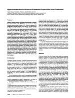 Hypercholesterolemia Increases Endothelial Superoxide Anion Production