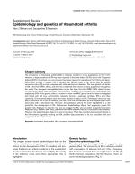 Epidemiology and genetics of rheumatoid arthritis