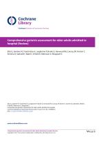 Comprehensive geriatric assessment for older adults admitted to hospital (Review)