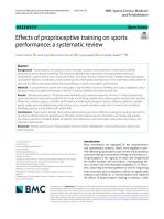 Effects of proprioceptive training on sports performance: a systematic review