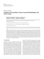 Isolation of Extracellular Vesicles: General Methodologies and Latest Trends