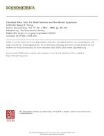 Likelihood Ratio Tests for Model Selection and Non-Nested Hypotheses