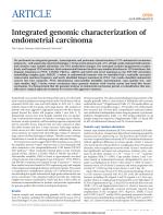 Integrated genomic characterization of endometrial carcinoma