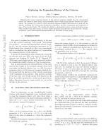 Exploring the Expansion History of the Universe