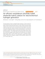 An efficient molybdenum disulfide/cobalt diselenide hybrid catalyst for electrochemical hydrogen generation