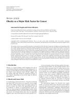 Obesity as a Major Risk Factor for Cancer