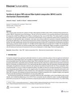Synthesis of glass FRP-natural fiber hybrid composites (NFHC) and its mechanical characterization