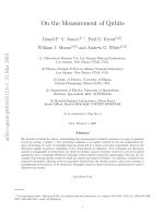 On the Measurement of Qubits