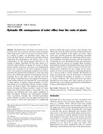 Hydraulic lift: consequences of water efflux from the roots of plants