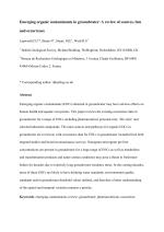 Emerging organic contaminants in groundwater: A review of sources, fate and occurrence