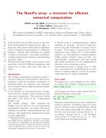 The NumPy array: a structure for efficient numerical computation
