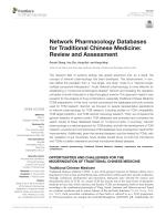 Network Pharmacology Databases for Traditional Chinese Medicine: Review and Assessment