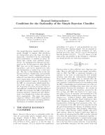 Beyond Independence: Conditions for the Optimality of the Simple Bayesian Classifier