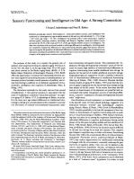 Sensory Functioning and Intelligence in Old Age: A Strong Connection