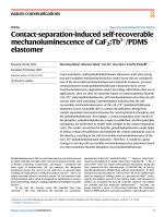 Contact-separation-induced self-recoverable mechanoluminescence of CaF2:Tb3+/PDMS elastomer