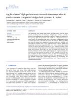 Application of high-performance cementitious composites in steel–concrete composite bridge deck systems: A review