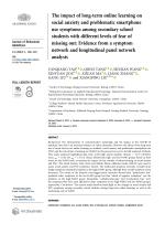 The impact of long-term online learning on social anxiety and problematic smartphone use symptoms among secondary school students with different levels of fear of missing out: Evidence from a symptom network and longitudinal panel network analysis
