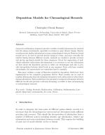 Deposition Models for Chronological Records