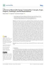 A Review of Renewable Energy Communities: Concepts, Scope, Progress, Challenges, and Recommendations