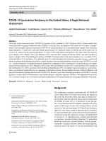 COVID-19 Vaccination Hesitancy in the United States: A Rapid National Assessment