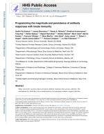 Programming the magnitude and persistence of antibody responses with innate immunity