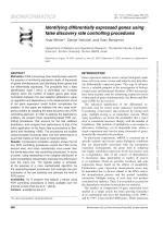 Identifying differentially expressed genes using false discovery rate controlling procedures
