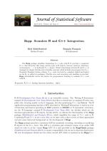 Rcpp: Seamless R and C++ Integration