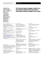 The Surviving Sepsis Campaign: results of an international guideline-based performance improvement program targeting severe sepsis