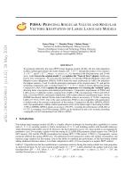 PISSA: PRINCIPAL SINGULAR VALUES AND SINGULAR VECTORS ADAPTATION OF LARGE LANGUAGE MODELS