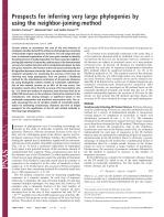 Prospects for inferring very large phylogenies by using the neighbor-joining method
